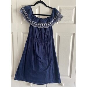 Calypso St Barth Target Dress Womens Size S Blue Cotton Vacation Travel Cruise